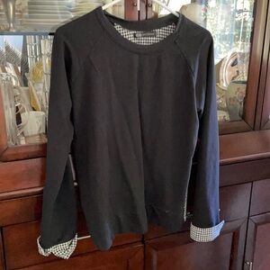 John Eshaya long sleeve slit back shirt